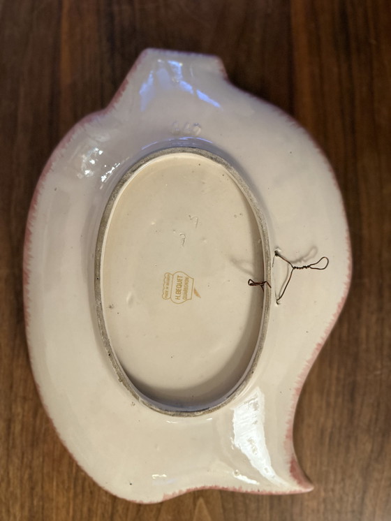 Image 1 of Handgeschilderde Keramieken schaal Hubert Bequet 