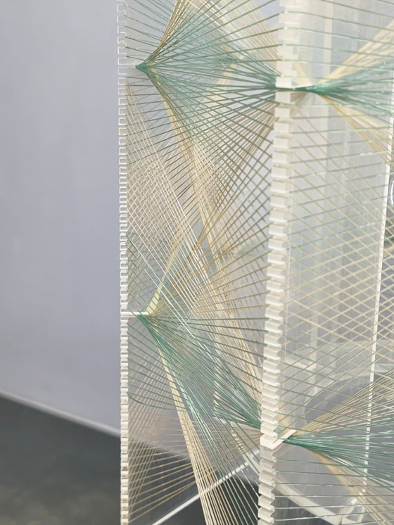 Image 1 of Space Age String Pendant Lamp, Plastic, Czechoslovakia, 1970s