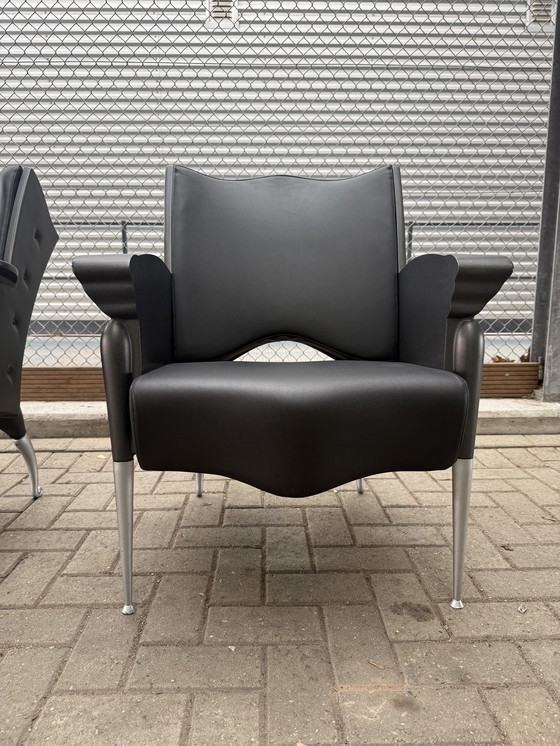 Image 1 of 2x poltrone lounge Bořek Šípek Maletak per Maletti, anni '90