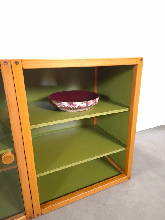 Design Flötotto Profilsystem Mobile modulare – 4 parti – Faggio verde, Mobile 1 – Credenze, Glass, Wood (photo 17 of 24)