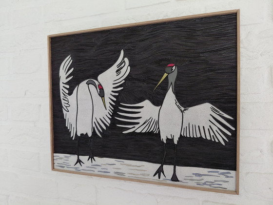 Image 1 of "THE CRANE TANGO BY MOONLIGHT" Gallery Suncorner
