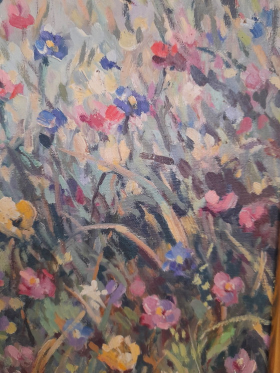Image 1 of Pair of Danish floral paintings signed Allan Karms
