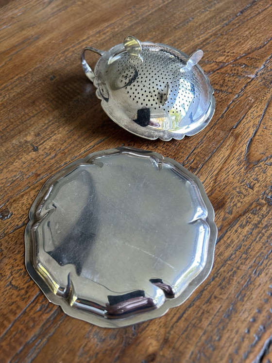 Image 1 of Silver-plated Vintage Tea Set. (17-Piece)