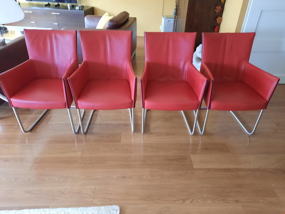 Image 1 of 4 x Bert Plantagie eetkamerstoelen.