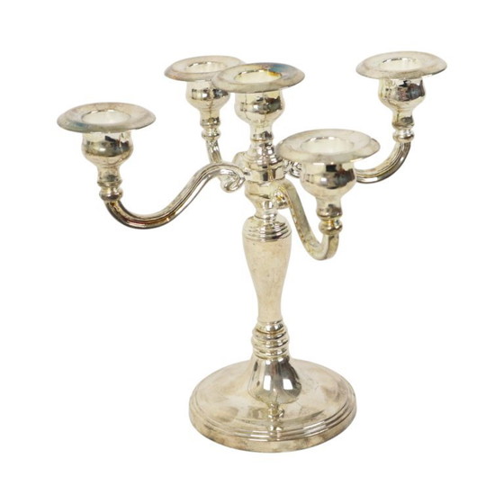 Image 1 of Portavelas antiguo chapado en plata