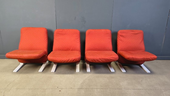 Image 1 of Pierre Paulin Concorde chairs, set of 4, 1960s