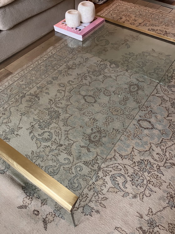 Image 1 of Table basse Galotti&Radice T33 en verre et laiton