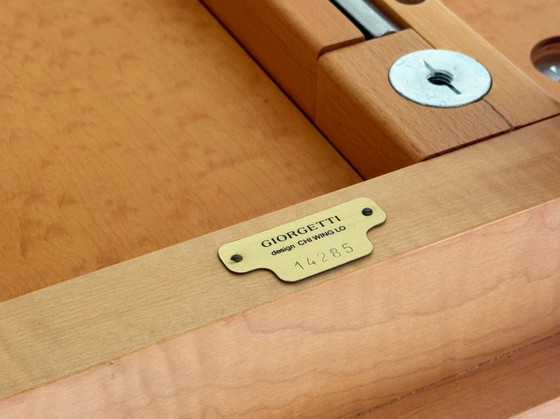 Image 1 of Extendable designer dining table by Chi Wing Lo for Giorgetti, Italy, 1990s