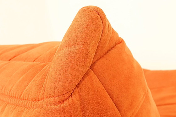 Image 1 of Togo set of 3 pumpkin orange fabric design by Linge Roset 