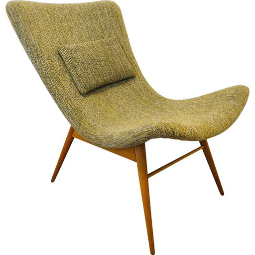 Sedia TV Banana vintage di Miroslav Navrátil per Cesky Nabytek, anni '60