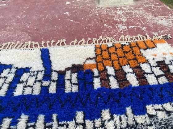 Image 1 of Kleurrijk Marokkaans Beni Ourain-tapijt 300 x 200 cm – Handgeweven wollen Berber-tapijt