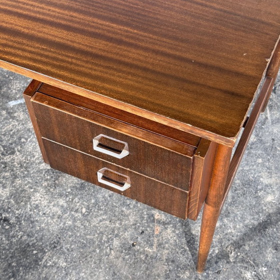 Mid-Century Hungarian Freestanding Writing Desk, 1960s – Dining tables, Chrome (photo 5 of 10)
