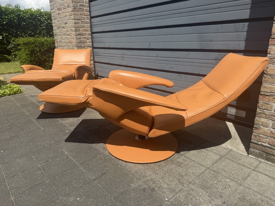 Image 1 of 2x Jori Fellini relax Medi Mono-move Cognac leather pillow