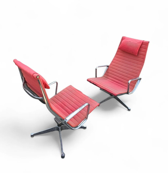 2 x Poltrona girevole in alluminio EA 124 Early Edition di Charles & Ray Eames, Herman Miller / Meccanismo (photo 5 of 19)