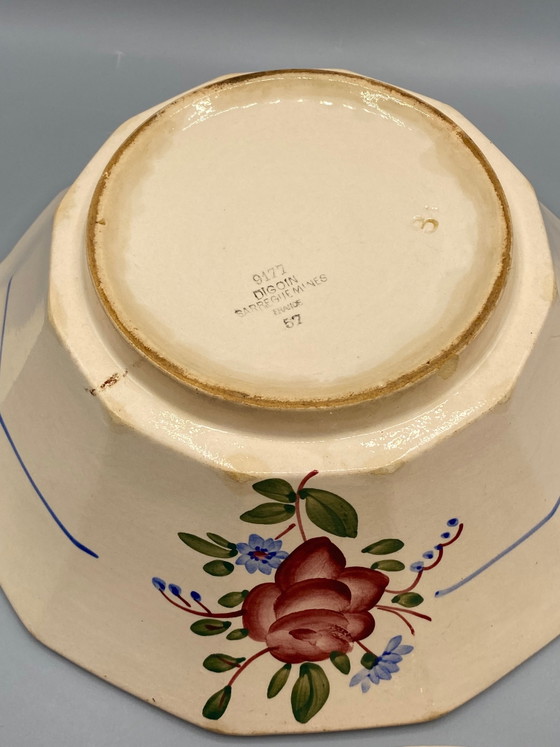 Antica zuppiera Digoin-Sarreguemines con coperchio, modello 9177 rosa bordeaux – Oggetti decorativi (photo 3 of 5)