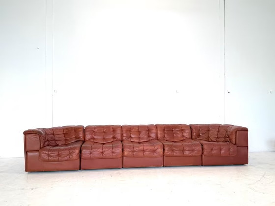 Image 1 of De Sede DS 11 Leather Sofa Couch Desede Armchair Design Modular Elements