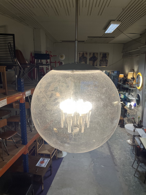 Image 1 of Zeer grote vintage globe Glashütte lamp diameter 50cm