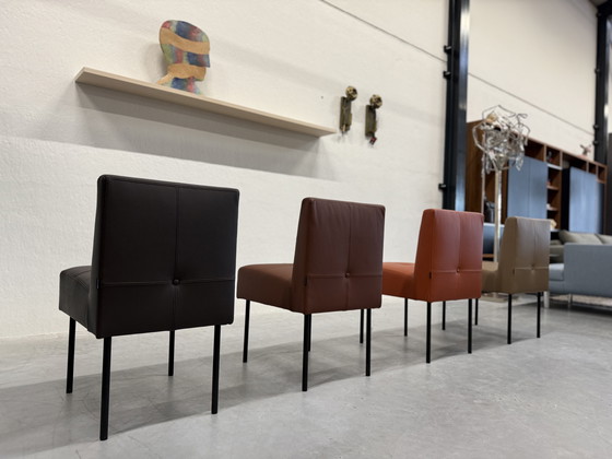 Image 1 of 4 Gelderland 7714 Button Stuhl Leder Design Stuhl