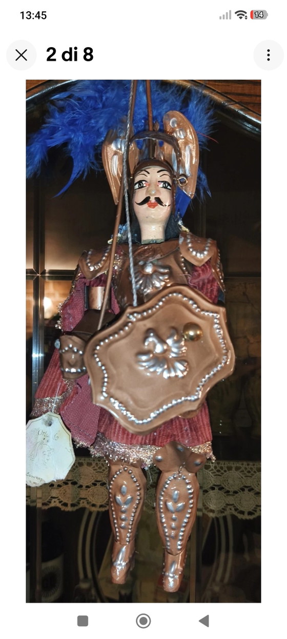 Armure de cérémonie vintage sicilienne Pupo Orlando 34 cm – Objets déco, Metal, Velvet (photo 2 of 8)