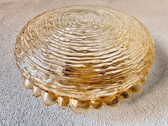 Image 1 of Vintage paar amber muurlampen