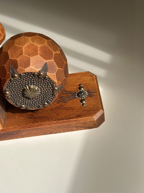 Image 1 of Art Deco Bookends Wood and metal