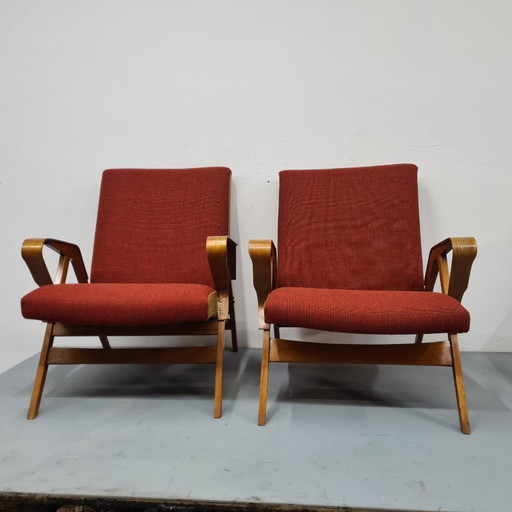 2x Armchairs by František Jirák for Tatra Nabytok 60's Czech