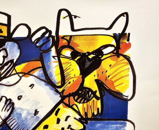 Image 1 of Herman Brood - Serigrafia di Tarzan e il Re Leone