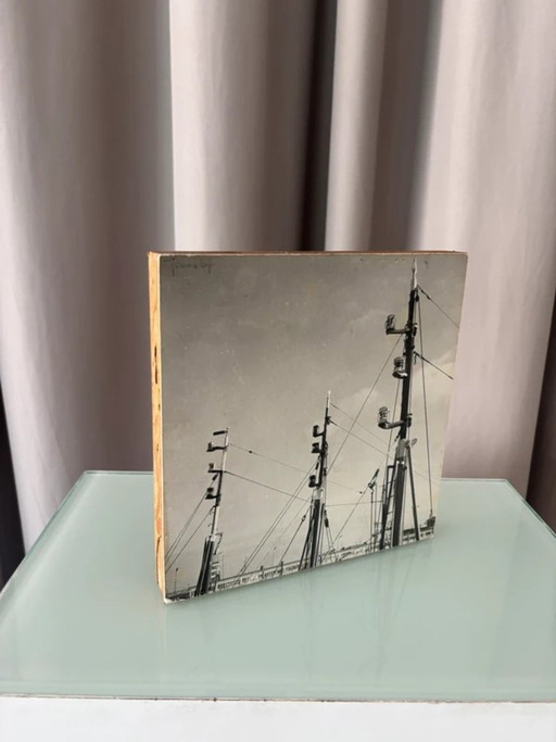 Fotografía antigua del puerto firmada, 1967 – fotografie, Wood