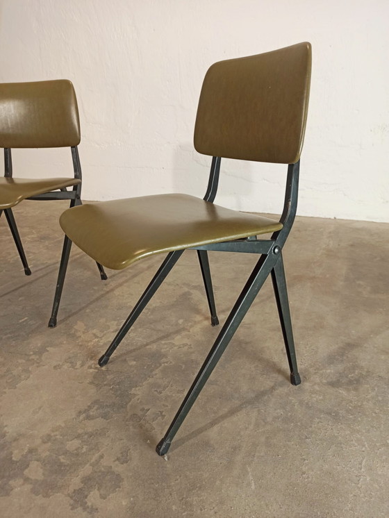 2 X Ynske Kooistra für Marko Industriestühle – Esszimmerstühle, Skai, Metal (photo 8 of 15)