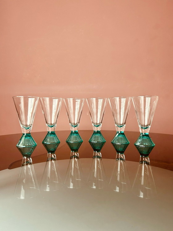 Set aus 6 geometrischen Luminarc Gläsern – Gläser & Karaffe, Glas (photo 5 of 8)