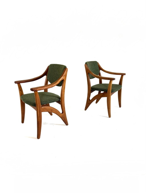 2x Poltrone danesi scultoree, Anni '70
