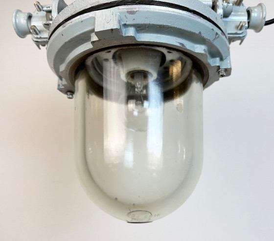Image 1 of Grey Industrial Cast Aluminium Explosion Proof Light, 1970s