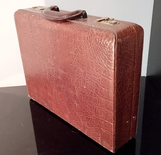 Image 1 of Gianfranco Lotti Florence, Krokodillenkoffertje, Italië, ca. 1980-1990