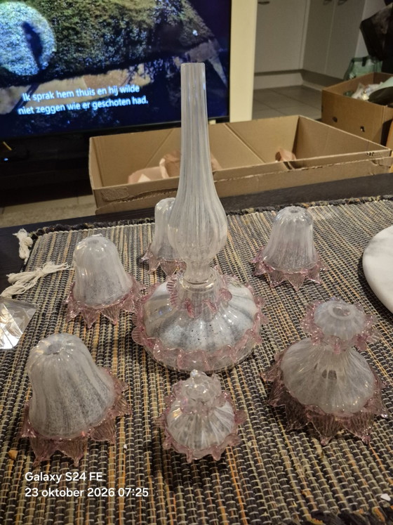 Raro Centrotavola / Epergne Modulare Murano 'Scavo' 7 pezzi, Effe Due (Franco Fuga), Anni '70 (foto 5 di 5)