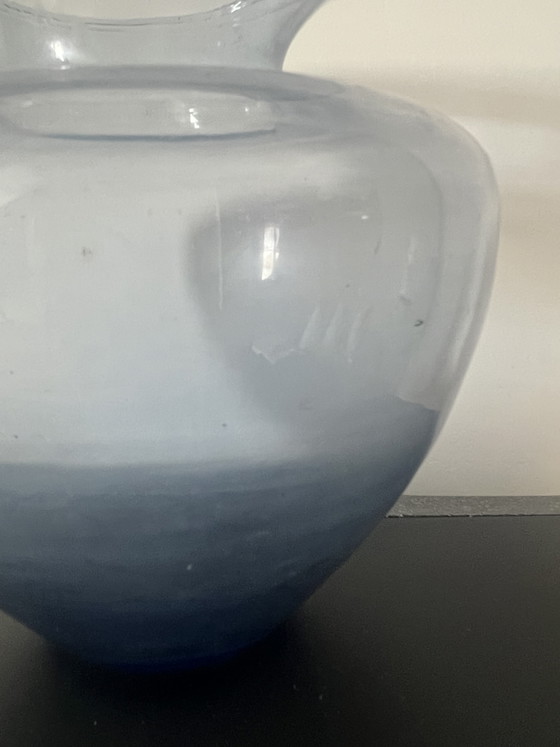 Vaso in vetro blu-grigio Art deco Andries Copier – Arte in vetro (photo 6 of 6)