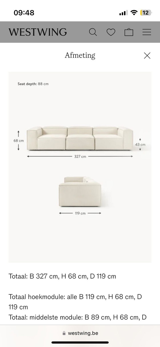 Westwing Modulaire (Hoek)bank / 4-zits – 3-5 zitsbanken, Polyester (photo 9 of 9)