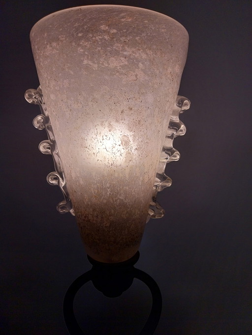 1 X Banci Firenze Bronze With Murano Glass Floor Lamp 1970s