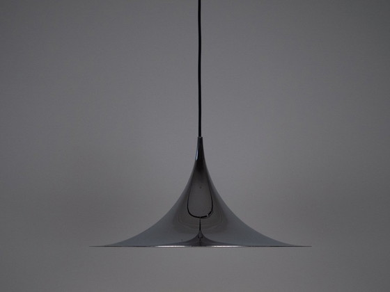 Image 1 of Danish vintage pendant lamp Semi by Bonderup and Thorup, 1968