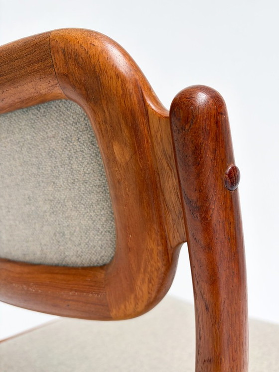 Set di 6 sedie di design danesi di Johannes Andersen per Uldum, anni '60 – Sedie da pranzo, Tessile (photo 13 of 22)