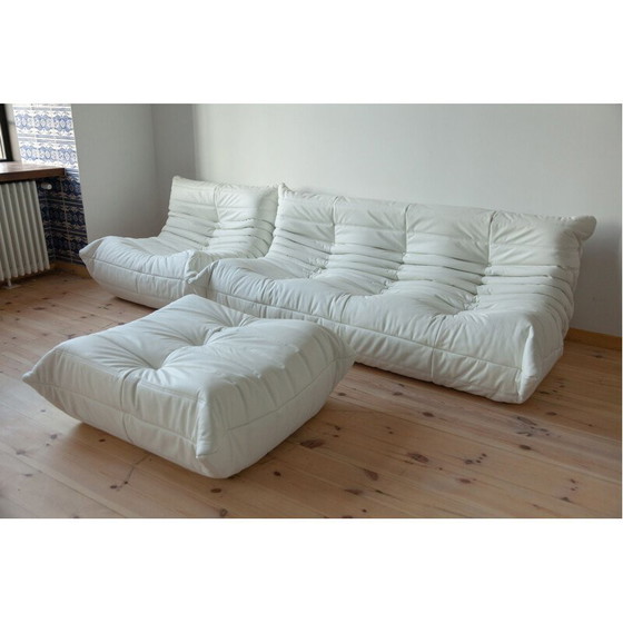 Image 1 of Vintage Togo sofa, fauteuil en poef door Michel Ducaroy voor Ligne Roset 1970