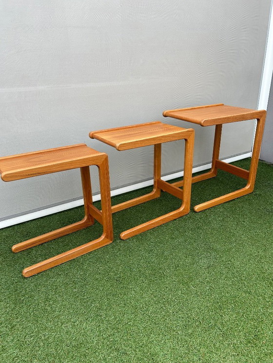 Image 1 of Set of 3 Salin Nyborg teak side tables