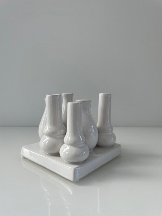 Image 1 of Design vase multiflower white ceramic