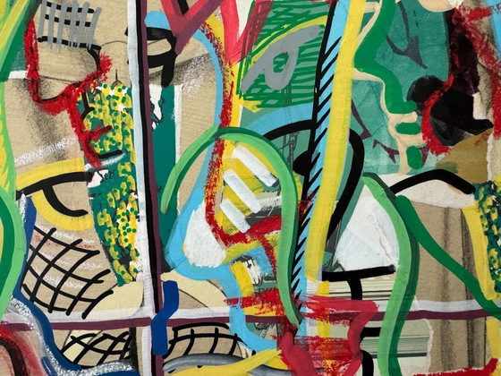 Image 1 of Thomas van der Linden - Mixed media collage on canvas