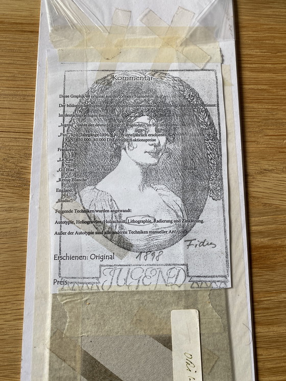 Image 1 of Litografía original de Fidus 1898 Art Nouveau