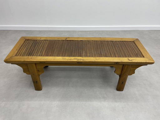 Vintage Chinese houten bank  
