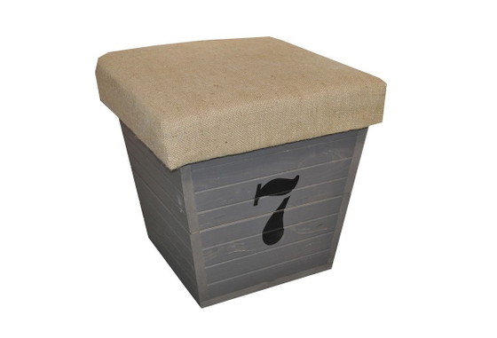 Seduta contenitore stile vintage con numero, 2012 – Poggiapiedi e pouf (photo 5 of 6)
