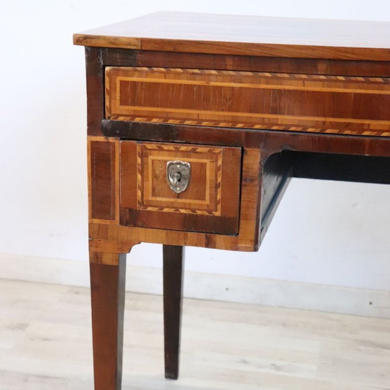 Image 1 of Antique Desk in Walnut inlaid, Italy Late 19th Century