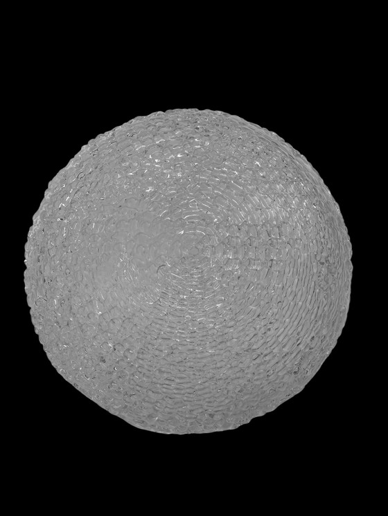 Image 1 of Eisglas froozen glas Wandleuchte Deckenleuchte bubble lamp D.50cm 1970s Germany