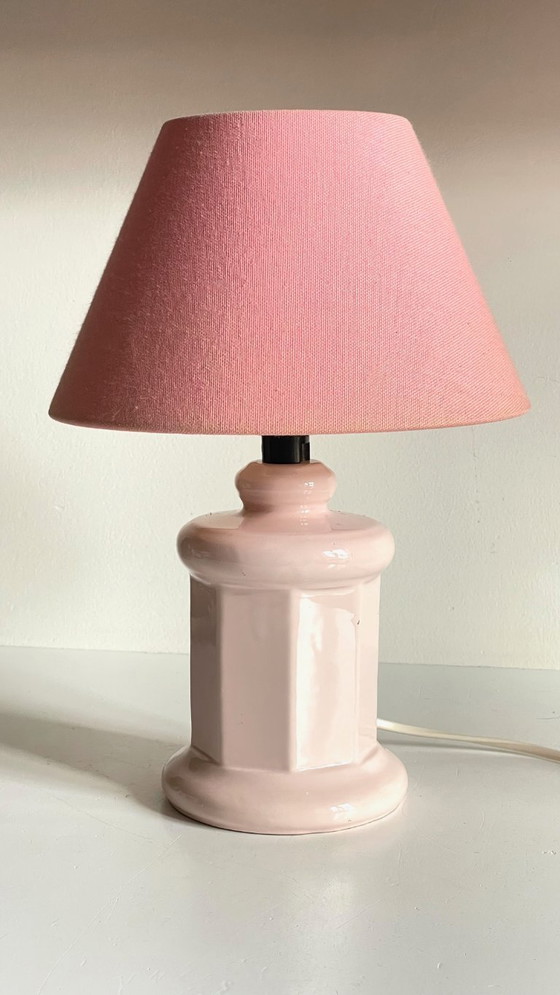 Image 1 of LAMPE Céramique Rose VINTAGE