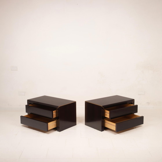 Paire de tables de nuit en palissandre d'Afrique et laiton pour Fratelli Turri – Gorgoni, Wood (photo 15 of 19)